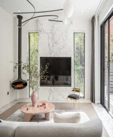 悬挂式飞碟壁炉