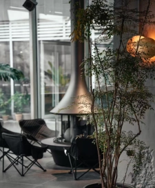 悬挂式大喇叭壁炉