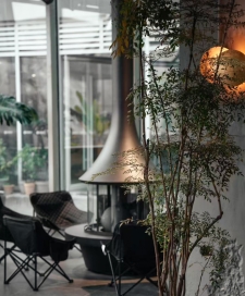 悬挂式大喇叭壁炉